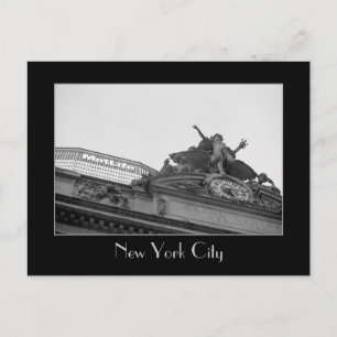 Grand Central Station en Met Life Building B&W Briefkaart