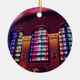 Grand Central Station met kerstlichten Keramisch Ornament