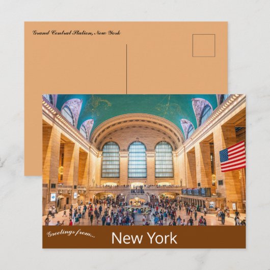 Grand Central Station New York Briefkaart (Voorkant / Achterkant)