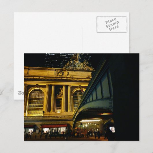 Grand Central Station - Night - New York City Briefkaart (Voorkant / Achterkant)