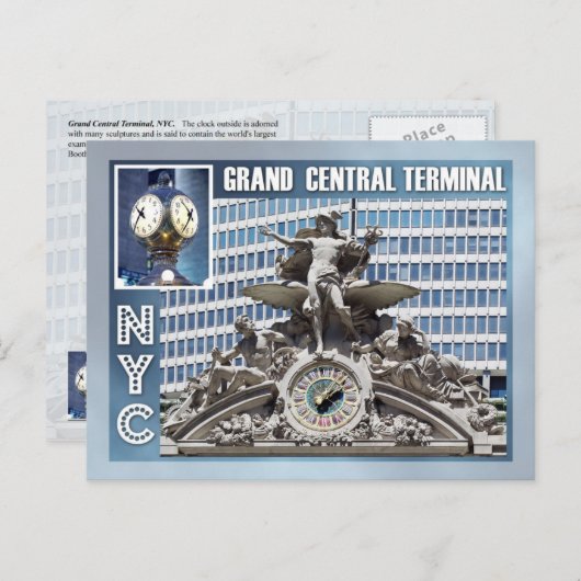 Grand Central Terminal, NYC Briefkaart (Voorkant / Achterkant)