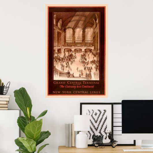 Grand Central Terminal Vintage Poster (Thuiskantoor)
