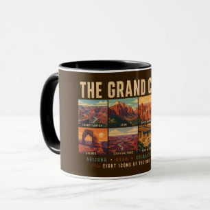 Grand Circle National Parks Landmarks Illustratie Mok