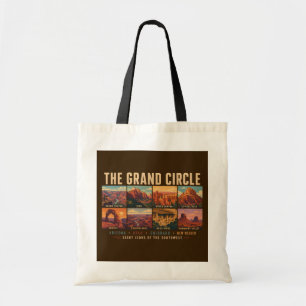Grand Circle National Parks Landmarks Illustratie Tote Bag