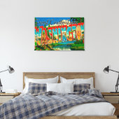 Grand Coulee Dam, Washington - Grote letter Canvas Afdruk (Insitu (Slaapkamer))
