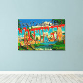 Grand Coulee Dam, Washington - Grote letter Canvas Afdruk (Insitu (Houten vloer))