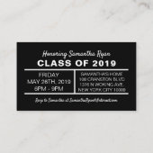 Grand Curtains, Graduation Party Ticket Invitation Informatiekaartje (Achterkant)