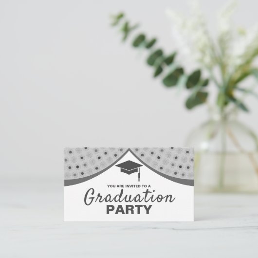 Grand Curtains, Graduation Party Ticket Invitation Informatiekaartje (Staand voorkant)