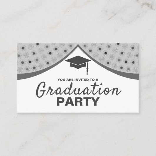 Grand Curtains, Graduation Party Ticket Invitation Informatiekaartje (Voorkant)