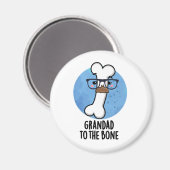 Grand Dad aan de bot Funny Grandpa Pun Magneet (Voorkant / Achterkant)