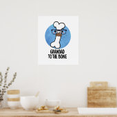 Grand Dad aan de bot Funny Grandpa Pun Poster (Keuken)