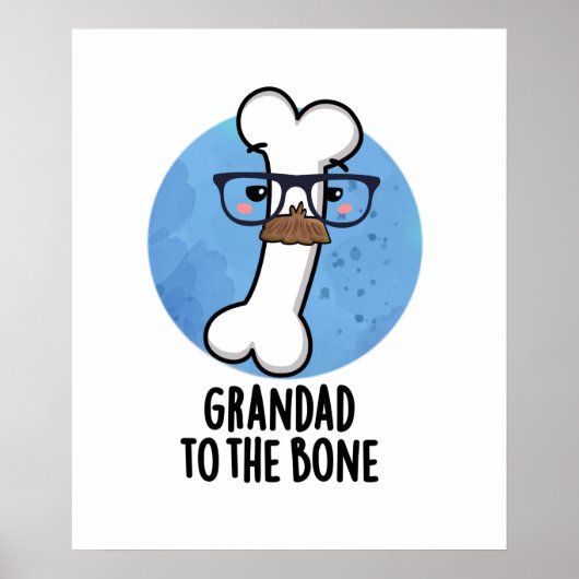 Grand Dad aan de bot Funny Grandpa Pun Poster (Voorkant)
