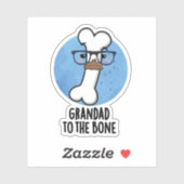 Grand Dad aan de bot Funny Grandpa Pun Sticker (Vel)