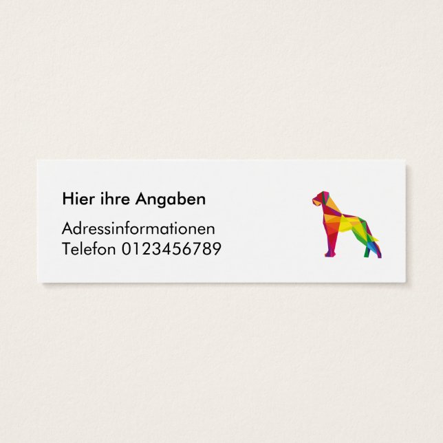 Grand Danoise slim Mini Visitekaartjes (Achterkant)