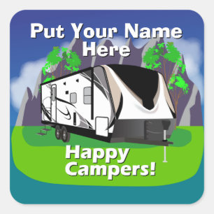 Grand Design Imagine 2150RB Happy Camper Design Vierkante Sticker