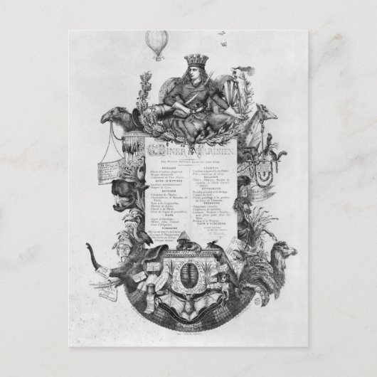 Grand Diner Parisien Briefkaart (Voorkant)