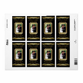 Grand Duchess Black Foto Gold Wine Weduwlabel Etiket (Full Sheet)