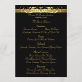 Grand Duchess Black Scroll Wedding Menu (Voorkant)