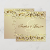 Grand Duchess Gold Metal Rol Uitnodiging (Voorkant / Achterkant)