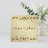 Grand Duchess Gold Metal Rol Uitnodiging (Staand voorkant)