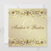 Grand Duchess Gold Metal Rol Uitnodiging (Voorkant)