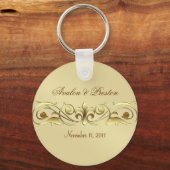 Grand Duchess Gold Metal Scroll Sleutelhanger (Voorkant)