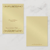 Grand Duchess Gold Metal Scroll Table Plaatskaart Plaatskaartje (Voorkant / Achterkant)
