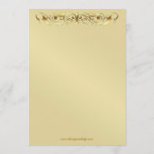 Grand Duchess Gold Metal Scroll Wedding Menu (Achterkant)