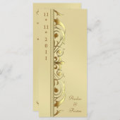 Grand Duchess Gold Scroll huwelijksprogramma Programmakaart (Voorkant / Achterkant)
