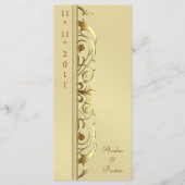 Grand Duchess Gold Scroll huwelijksprogramma Programmakaart (Voorkant)