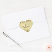 Grand Duchess Gold Scroll Love Heart Stickers (Envelop)