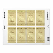 Grand Duchess Gold Scroll Wijn Trouwlabel Etiket (Full Sheet)