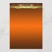 Grand Duchess Oranje Scroll Wedding Menu (Achterkant)