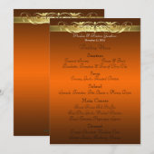 Grand Duchess Oranje Scroll Wedding Menu (Voorkant / Achterkant)