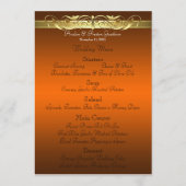 Grand Duchess Oranje Scroll Wedding Menu (Voorkant)