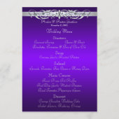 Grand Duchess Paars Scroll Wedding Menu (Voorkant)