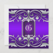 Grand Duchess Paarse Jewel Rol Uitnodiging (Voorkant)