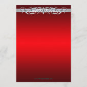 Grand Duchess Red Scroll Wedding Menu (Achterkant)