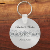 Grand Duchess Silver Metal Scroll Sleutelhanger (Voorkant)