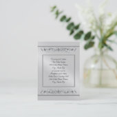 Grand Duchess Silver Scroll Guest-kaart Visitekaartje (Staand voorkant)