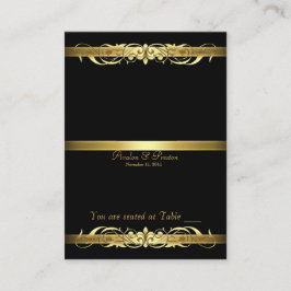 Grand Duchess Zwart Goud Scroll Tafel Plaatskaart Plaatskaartje