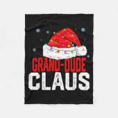 Grand Dude Claus Funny Family Matching Grandpa Chr Fleece Deken (Voorkant)