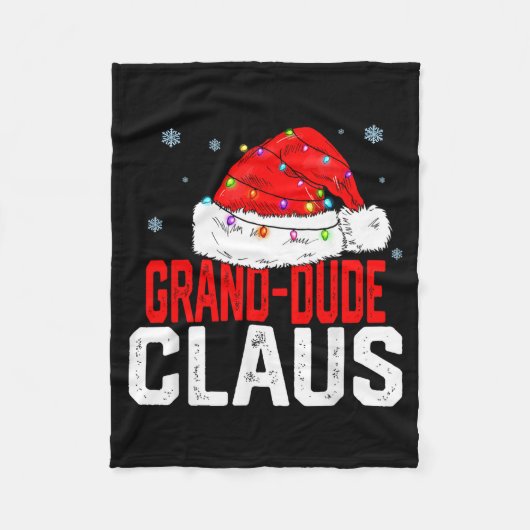 Grand Dude Claus Funny Family Matching Grandpa Chr Fleece Deken (Voorkant)