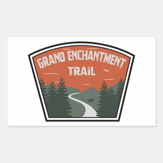 Grand Enchantment Trail Rechthoekige Sticker (Voorkant)