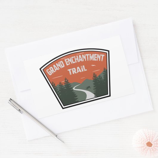 Grand Enchantment Trail Rechthoekige Sticker (Envelop)