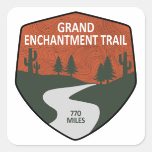 Grand Enchantment Trail Vierkante Sticker