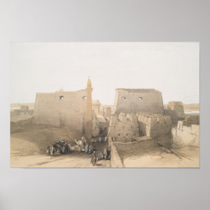 Grand Entrance to the Luxor Temple, Egypte Poster
