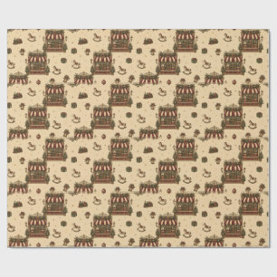 Grand European Christmas Toyshop Warm Ivory Verpak Cadeaupapier