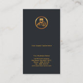 Grand Extravagant Luxurous Gold Wave Chauffeur Visitekaartje (Achterkant)