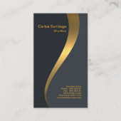 Grand Extravagant Luxurous Gold Wave Chauffeur Visitekaartje (Voorkant)